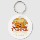 Trumpkin Halloween Funny Classic - Politischer Pum Schlüsselanhänger (Vorderseite)