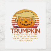 Trumpkin Halloween Funny Classic - Politischer Pum Weinetikett (Einzelnes Label)