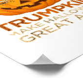 Trumpkin Halloween Funny Classic Poster (Ecke)