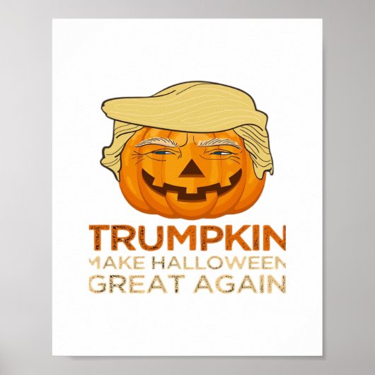 Trumpkin Halloween Funny Classic Poster (Vorne)