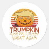 Trumpkin Halloween Funny Classic Runder Aufkleber (Vorderseite)