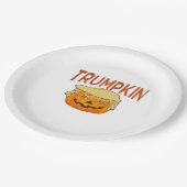 Trumpkin Halloween Funny Classic - Sloth Mask Desi Pappteller (Schrägansicht)