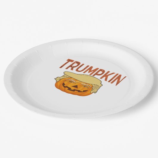 Trumpkin Halloween Funny Classic - Sloth Mask Desi Pappteller (Schrägansicht)