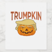 Trumpkin Halloween Funny Classic - Sloth Mask Desi Weinetikett (Einzelnes Label)