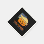 Trumpkin Halloween Funny Design Serviette (Ecke)