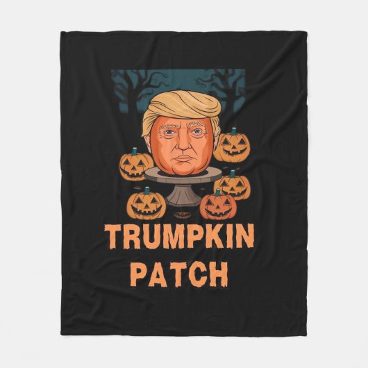 Trumpkin Halloween - Funny Political Pumpkin Desi Fleecedecke (Vorderseite)