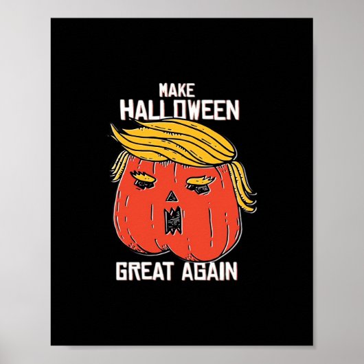 Trumpkin Halloween Great Again Classic - Retr Poster (Vorne)