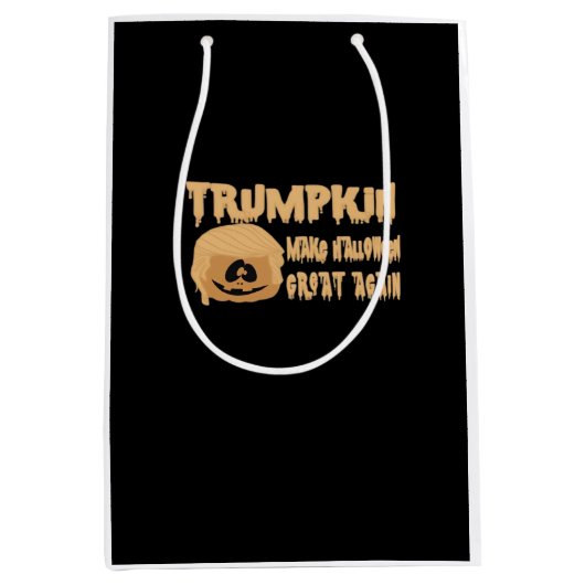 Trumpkin Halloween Great Again Classic - Skel Mittlere Geschenktüte (Vorderseite)