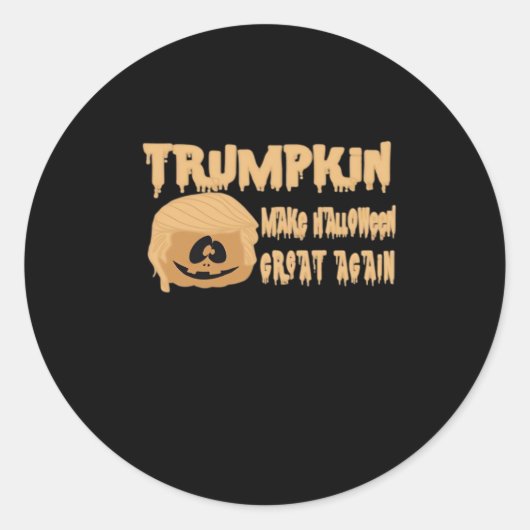 Trumpkin Halloween Great Again Classic - Skel Runder Aufkleber (Vorderseite)