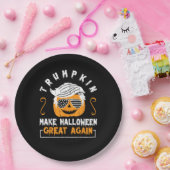 Trumpkin Halloween Great Again Funny Pumpkin Pappteller (Party)