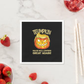 Trumpkin Halloween Great Again Funny Pumpkin Serviette (Beispiel)
