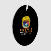 Trumpkin Halloween Great Again Funny Quaranti Ornament (Vorderseite)