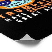 Trumpkin Halloween Great Again Funny Quaranti Poster (Ecke)