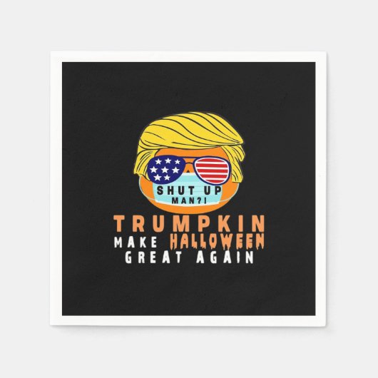 Trumpkin Halloween Great Again Funny Quaranti Serviette (Vorderseite)
