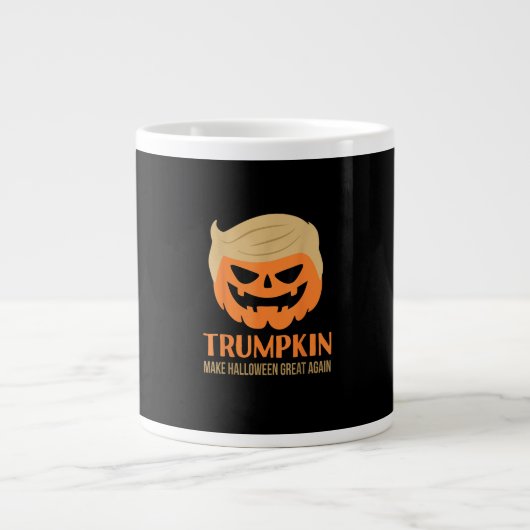 Trumpkin Halloween Great Again Funny Sarcasti Jumbo-Tasse (Vorderseite)
