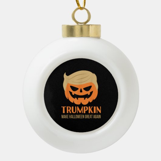 Trumpkin Halloween Great Again Funny Sarcasti Keramik Kugel-Ornament (Vorderseite)