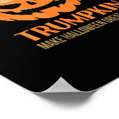 Trumpkin Halloween Great Again Funny Sarcasti Poster (Ecke)