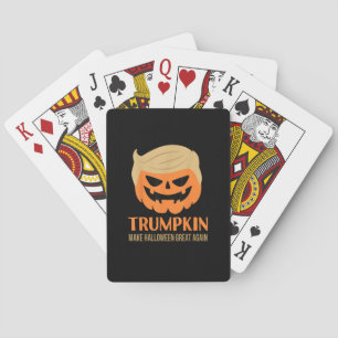 Trumpkin Halloween Great Again Funny Sarcasti Spielkarten