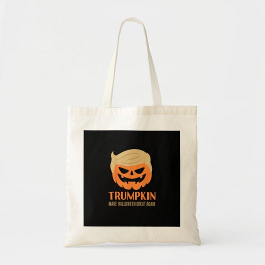 Trumpkin Halloween Great Again Funny Sarcasti Tragetasche (Vorne)