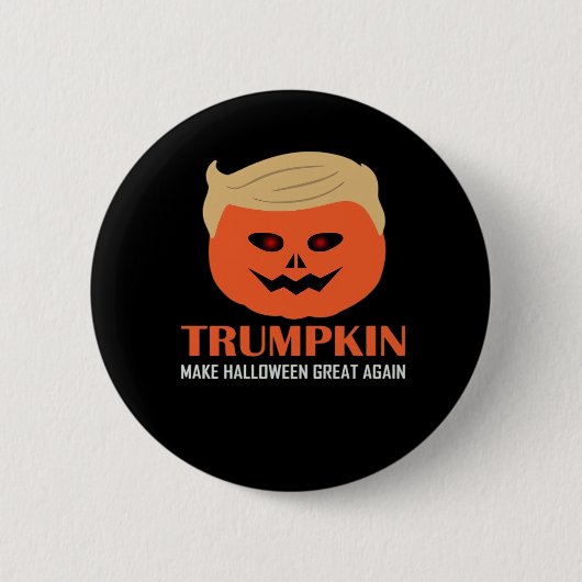 Trumpkin Halloween Great Again Funny Spooky P Button (Vorderseite)