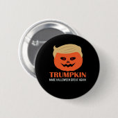 Trumpkin Halloween Great Again Funny Spooky P Button (Vorne & Hinten)