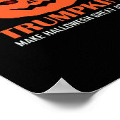 Trumpkin Halloween Great Again Funny Spooky P Poster (Ecke)