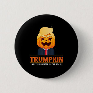 Trumpkin Halloween Great Again Halloween Button
