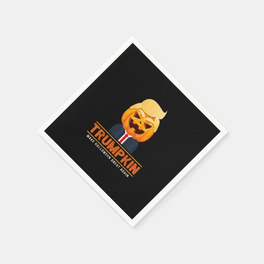 Trumpkin Halloween Great Again Halloween Serviette (Ecke)