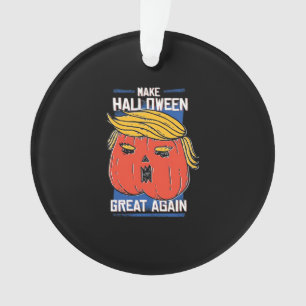 Trumpkin Halloween Great Again Pumpkin Ornament
