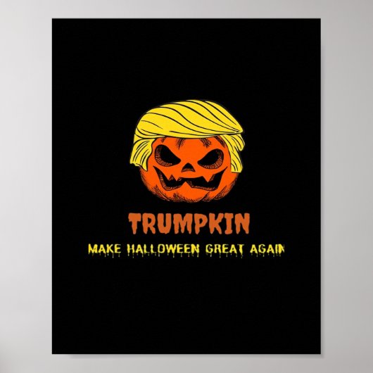 Trumpkin Halloween Great wieder Kurz Funny Ha Poster (Vorne)