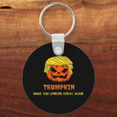 Trumpkin Halloween Great wieder Kurz Funny Ha Schlüsselanhänger (Vorderseite)