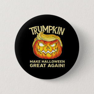 Trumpkin Halloween Great wieder Men Funny Clas Button