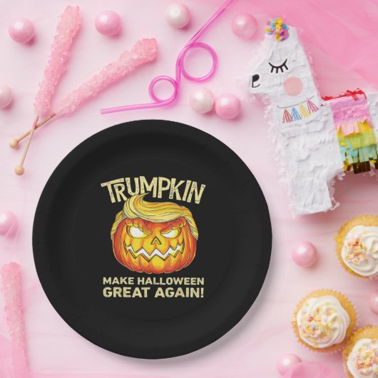 Trumpkin Halloween Great wieder Men Funny Clas Pappteller (Party)