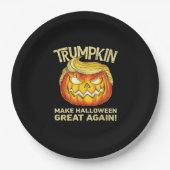 Trumpkin Halloween Great wieder Men Funny Clas Pappteller (Vorderseite)