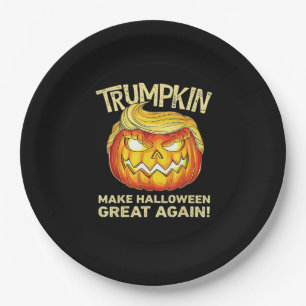 Trumpkin Halloween Great wieder Men Funny Clas Pappteller