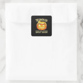 Trumpkin Halloween Great wieder Men Funny Clas Quadratischer Aufkleber (Tasche)