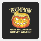 Trumpkin Halloween Great wieder Men Funny Clas Quadratischer Aufkleber (Vorderseite)