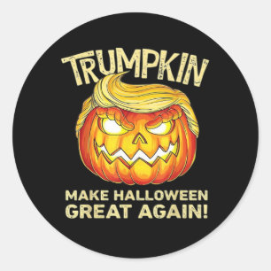 Trumpkin Halloween Great wieder Men Funny Clas Runder Aufkleber