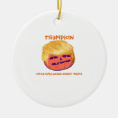 Trumpkin, Halloween immer wieder groß Keramik Ornament (Vorne)