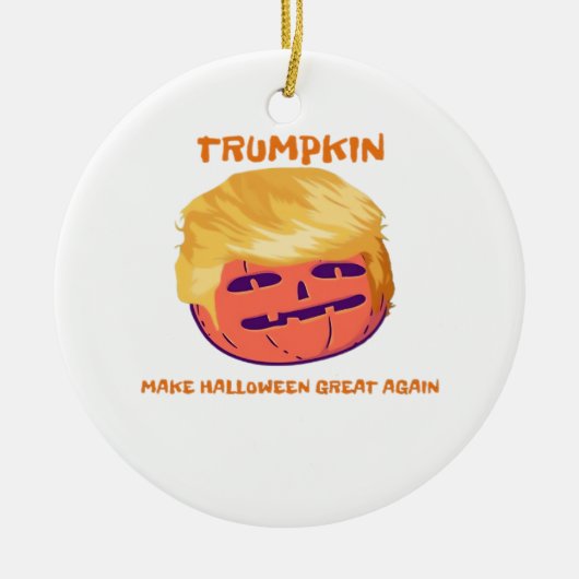 Trumpkin, Halloween immer wieder groß Keramik Ornament (Vorne)