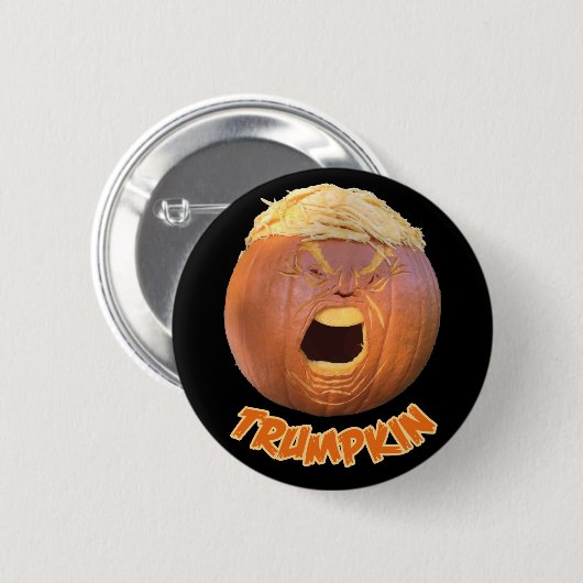 Trumpkin Halloween Knopf-Abzeichen Button (Vorne & Hinten)