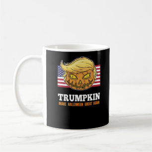 Trumpkin Halloween Kürbis mit Beängstigendem Desig Kaffeetasse