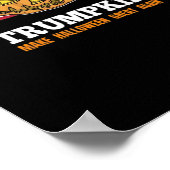 Trumpkin Halloween Kürbis mit Beängstigendem Desig Poster (Ecke)