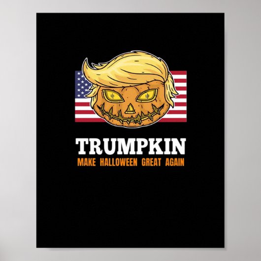 Trumpkin Halloween Kürbis mit Beängstigendem Desig Poster (Vorne)