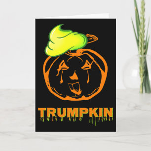 Trumpkin Halloween-Kürbiskuchen-Schlamm Lustige Sc Karte