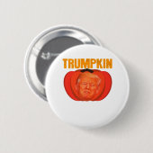 Trumpkin Halloween Kürbislaterne Graphic Funny Button (Vorne & Hinten)