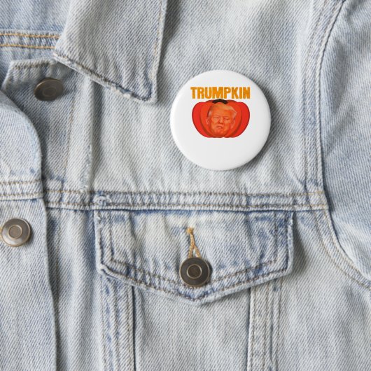 Trumpkin Halloween Kürbislaterne Graphic Funny Button (Beispiel)