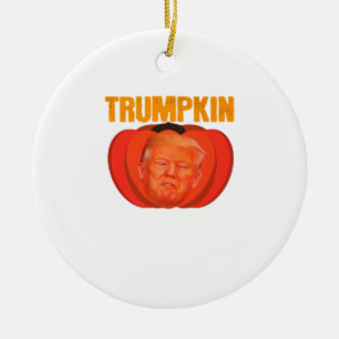 Trumpkin Halloween Kürbislaterne Graphic Funny Keramik Ornament