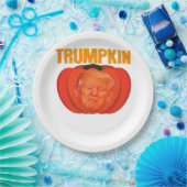 Trumpkin Halloween Kürbislaterne Graphic Funny Pappteller (Party)