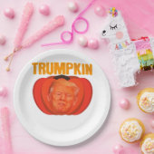 Trumpkin Halloween Kürbislaterne Graphic Funny Pappteller (Party)